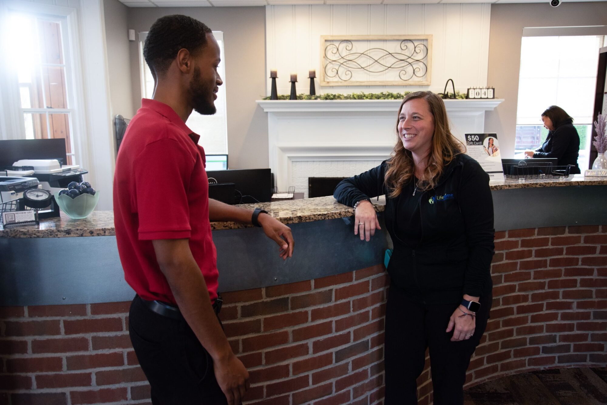 doctor and patient smiling